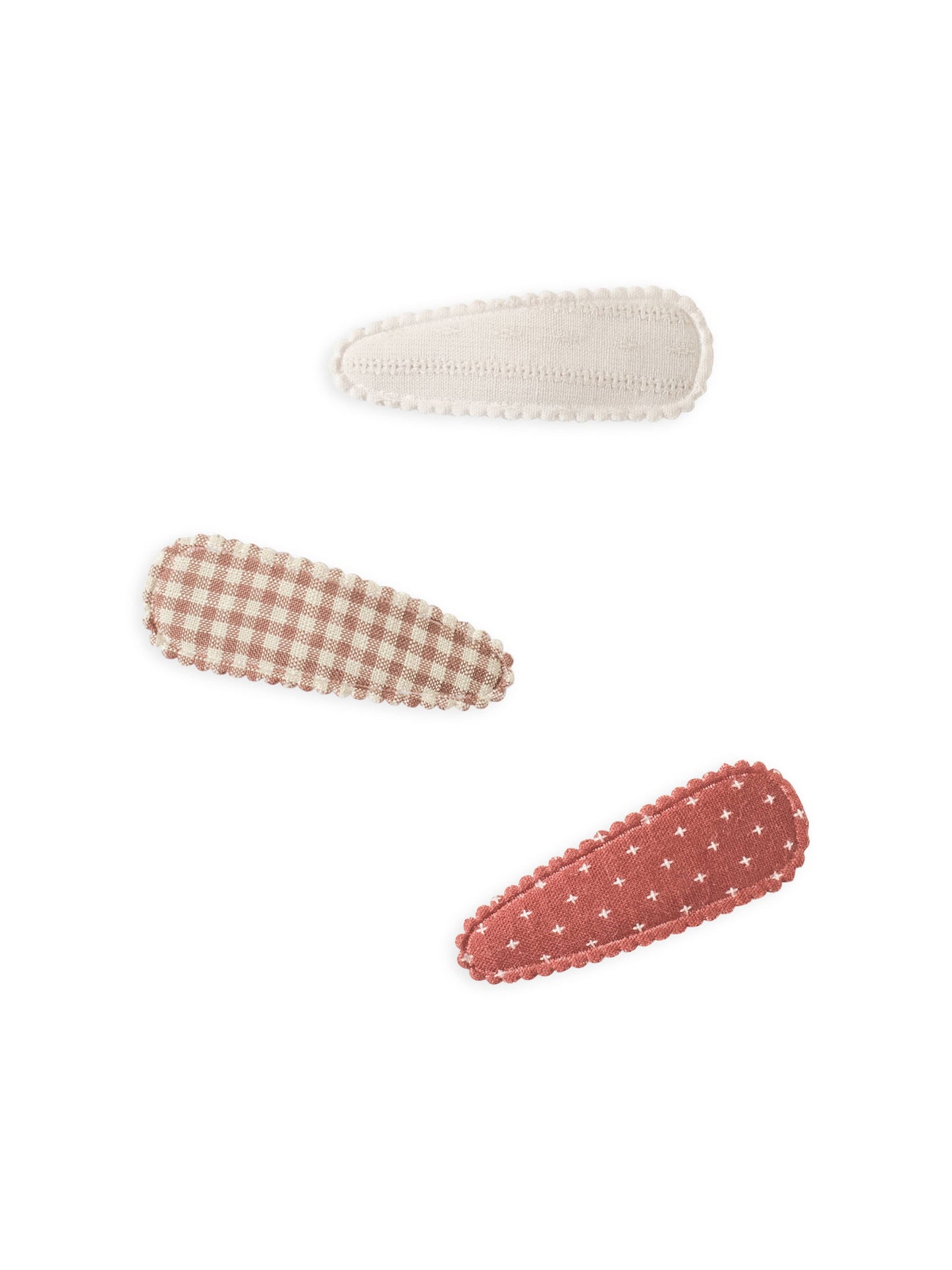 Colored Organics - Baby Hair Clips 3 Pack - Walnut Gingham