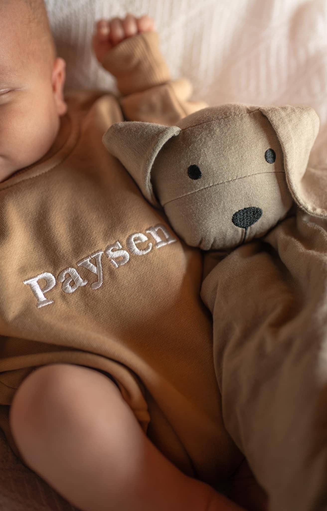 Little Joy Co. - Cozy Bamboo Puppy Lovey Blanket - Baby Security Blanket Dog