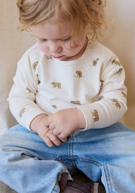 Jamie Kay Pima Cotton Arnold Long Sleeve Top - Cub Walk Samoyed