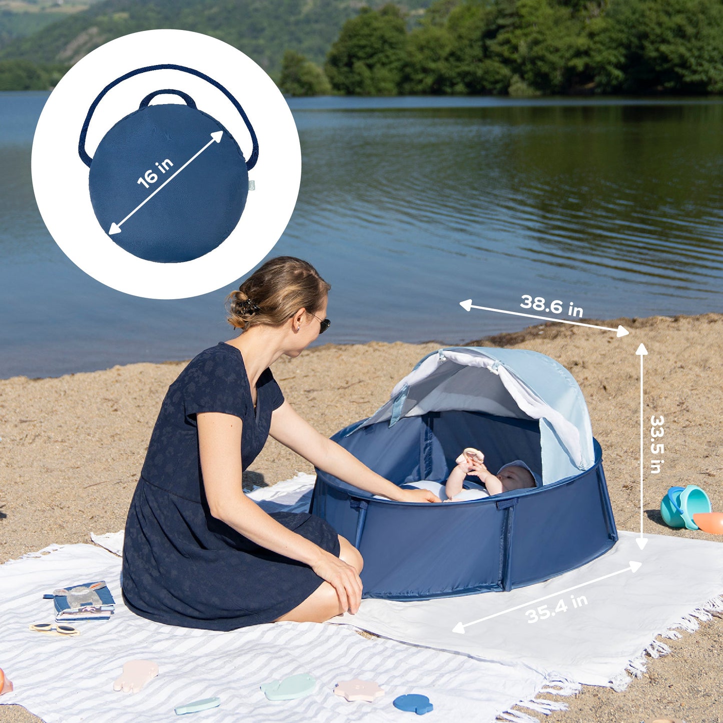 Babyni Anti-UV Infant Pop Up Tent & Playyard - online purchase only