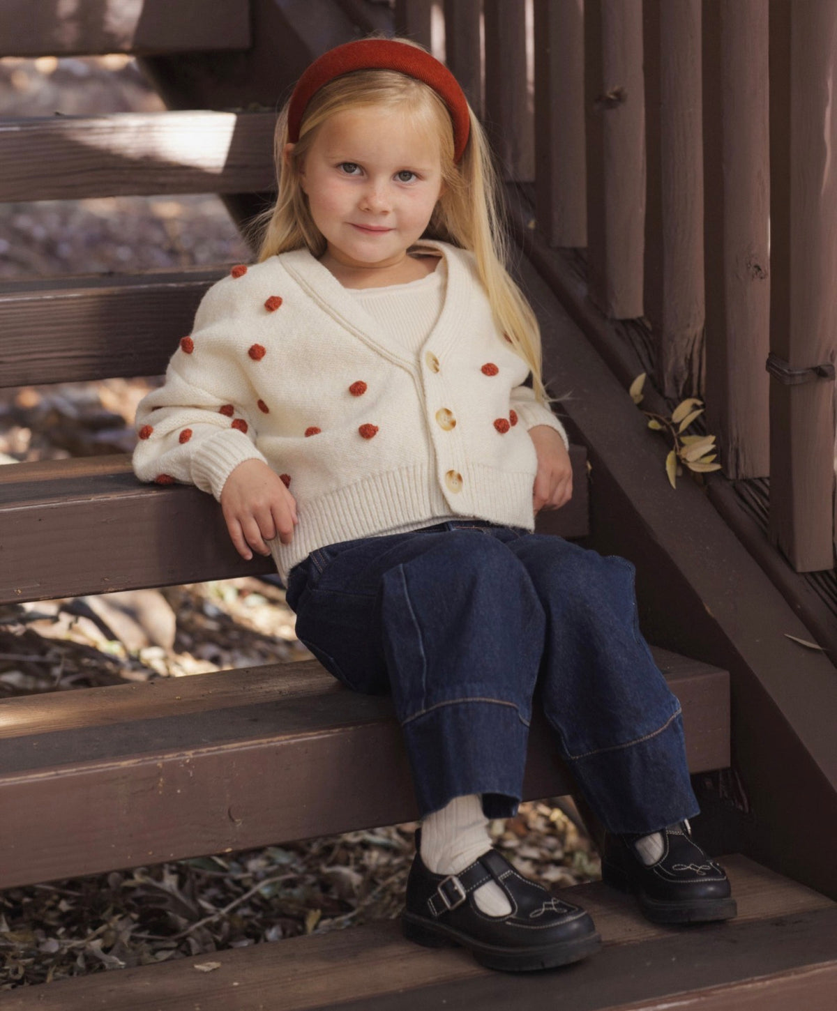 Rylee + Cru - Boxy Crop Cardigan - Ruby Bobble