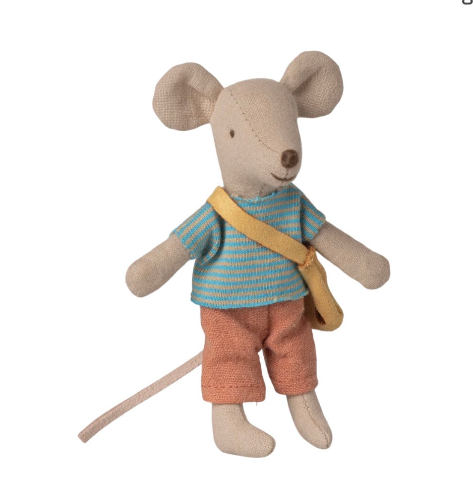 Maileg - Little Brother Mouse With Bag