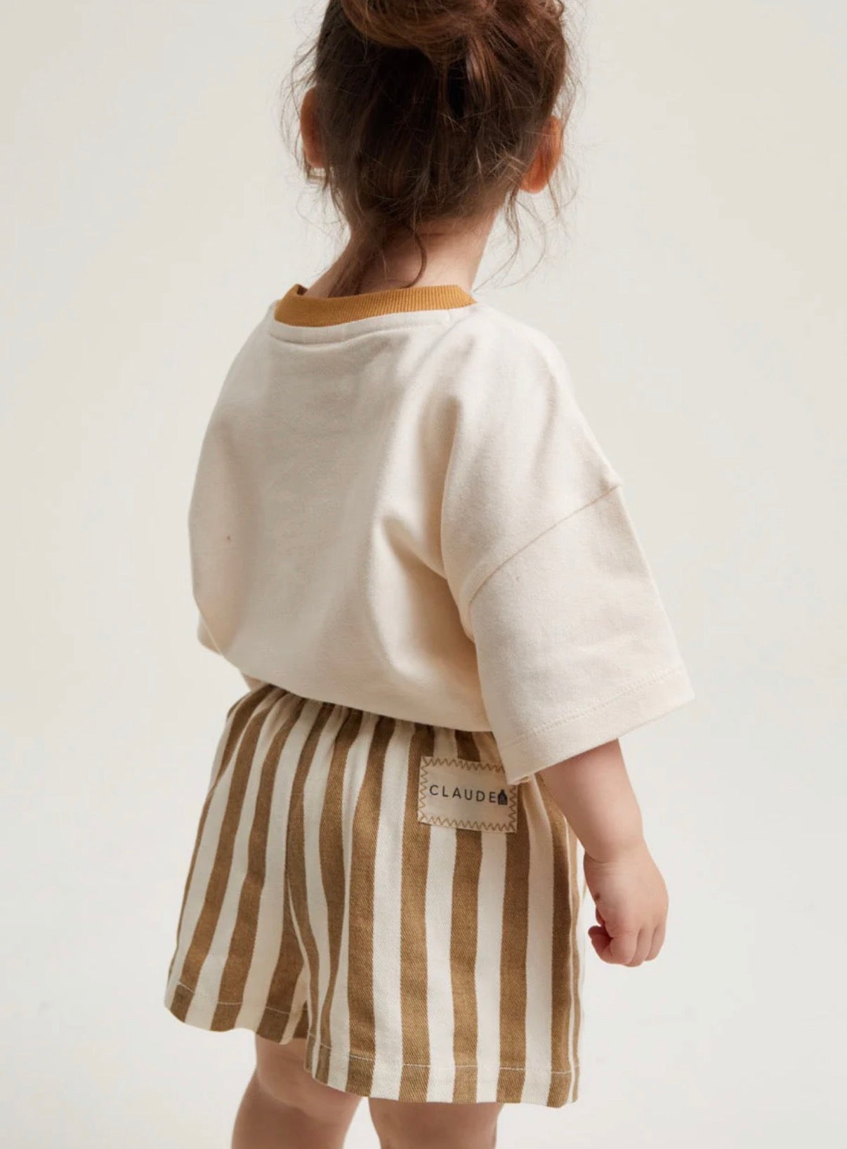 Claude & Co - Harper Hazelnut Stripe Short
