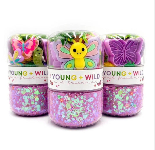 Young + Wild & Friedman - Grab & Go Dough Jar - Butterfly