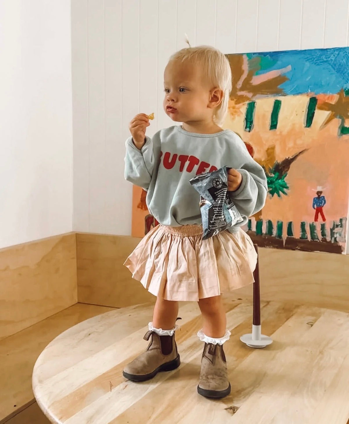 Pigeon Said Please - pigeon said butter sweatshirt - mint