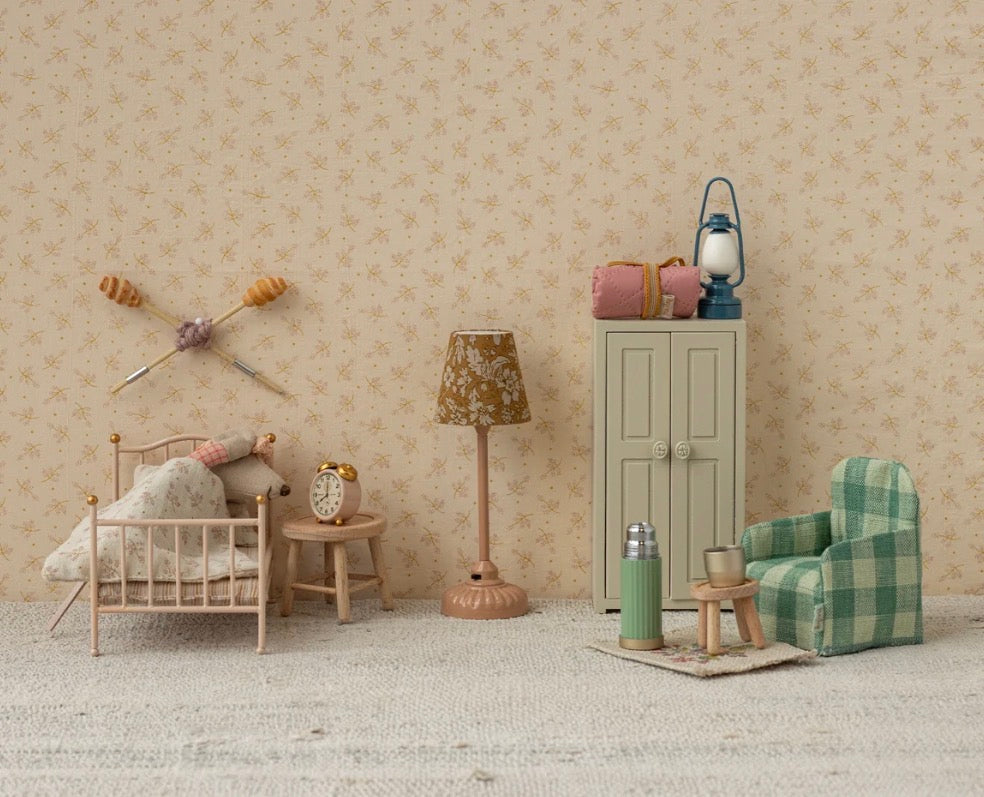 Maileg - Alarm Clock, Mouse - Powder