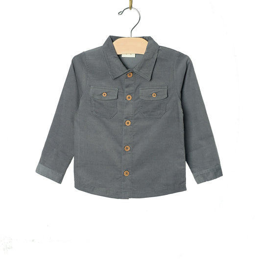 City Mouse Studio- Button Up Shirt/Corduroy- Granite
