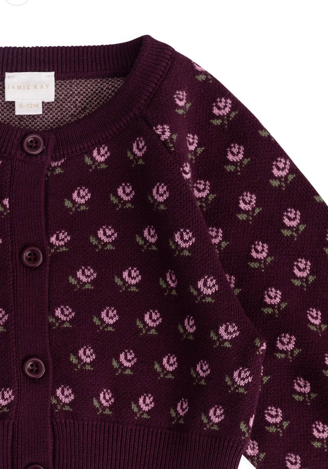 Jamie Kay - Evie Cardigan - Evie Jacquard Fig