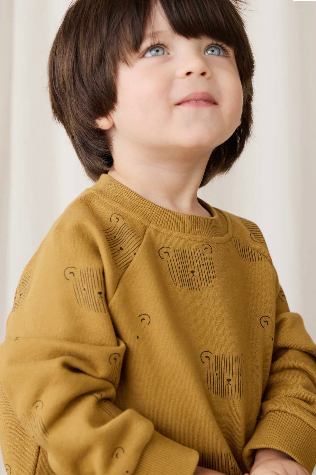 Jamie Kay - Organic Cotton Henry Sweatshirt - Buckwheat Teddy Face