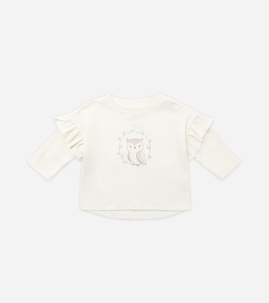 Quincy Mae - Ruffle Long Sleeve Tee