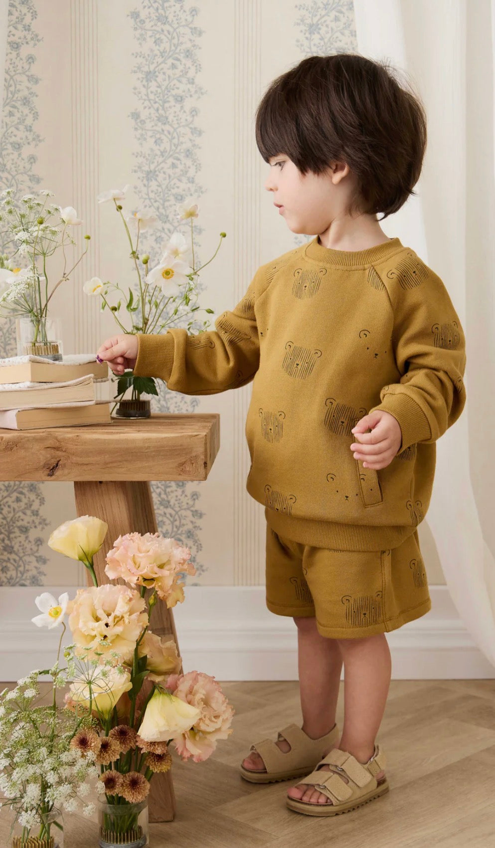 Jamie Kay - Organic Cotton Henry Sweatshirt - Buckwheat Teddy Face