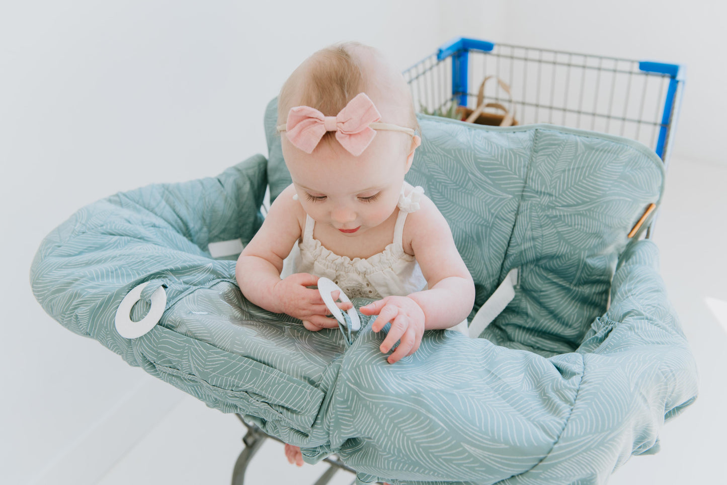 Baby Shopping Cart Cover | Sage Leaves - online purchase only