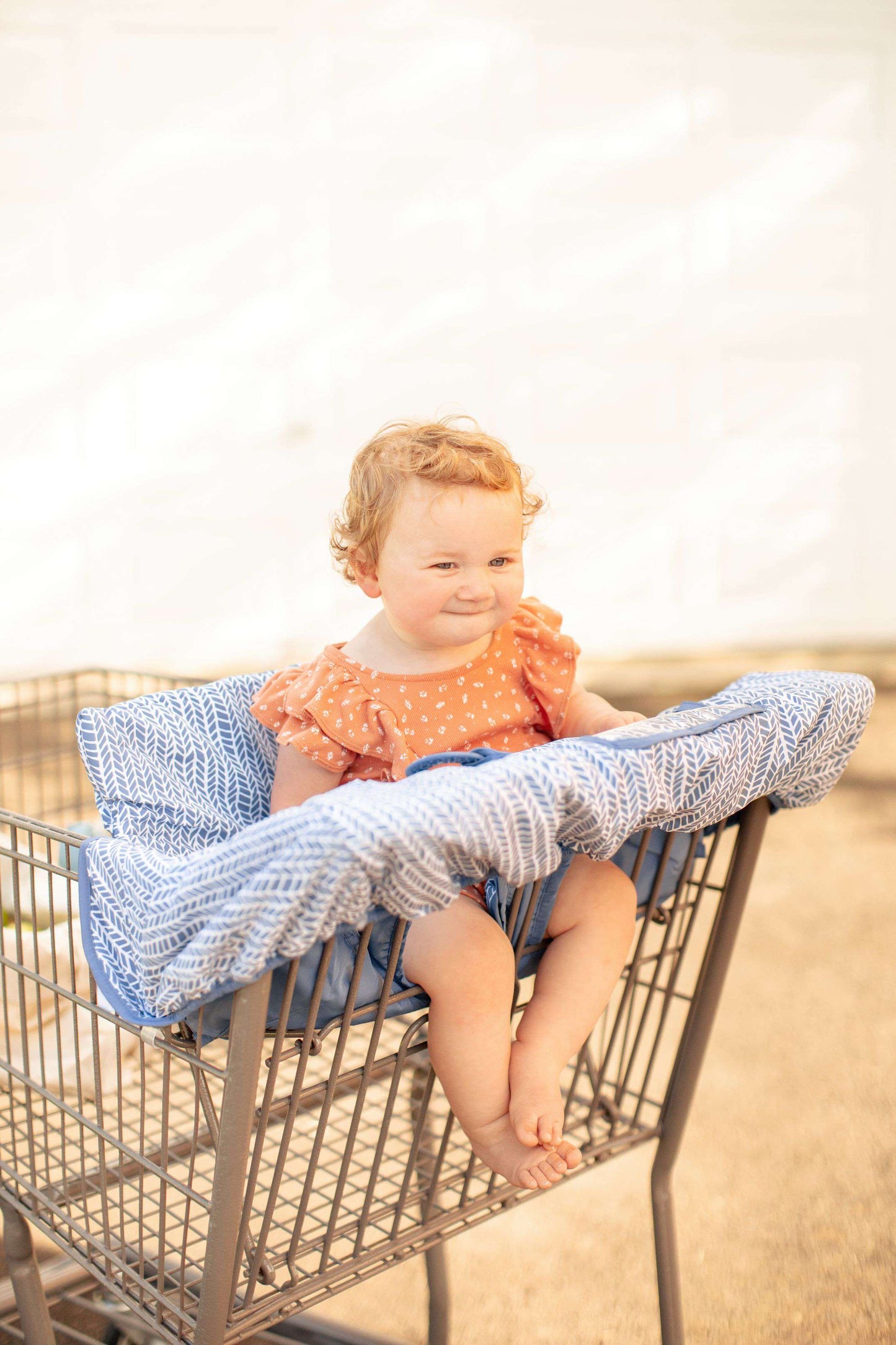 Baby Shopping Cart Cover | Blue Little Arrows Design - online purchase only