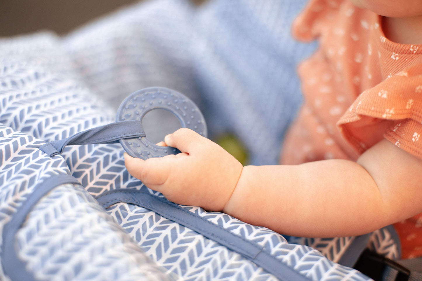 Baby Shopping Cart Cover | Blue Little Arrows Design - online purchase only