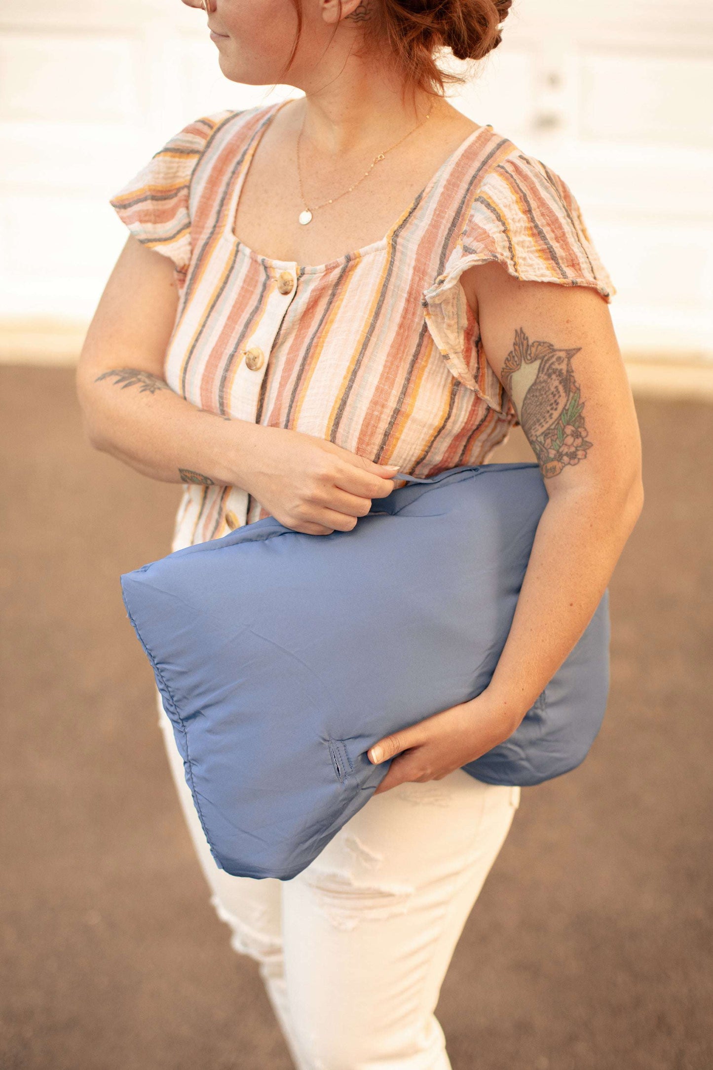 Baby Shopping Cart Cover | Blue Little Arrows Design - online purchase only