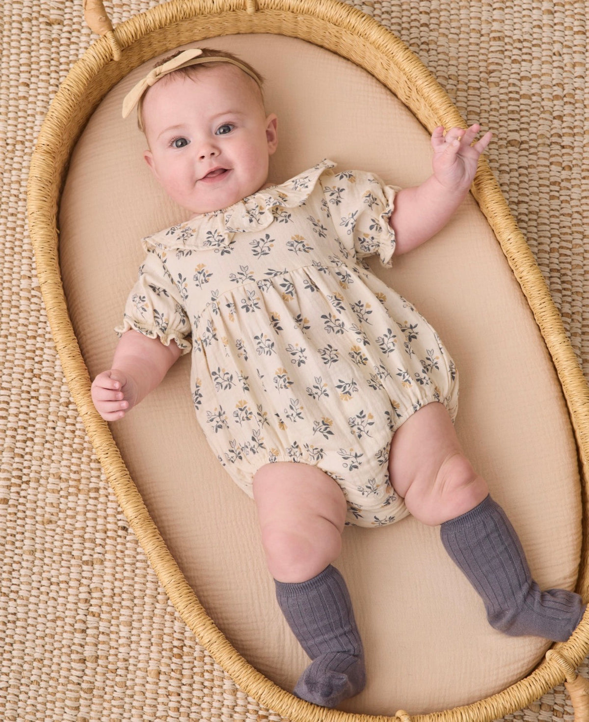 Quincy Mae - Collared Romper French Floral