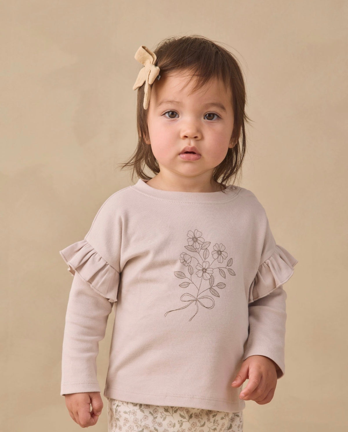 Quincy Mae - Ruffle Long Sleeve Tee