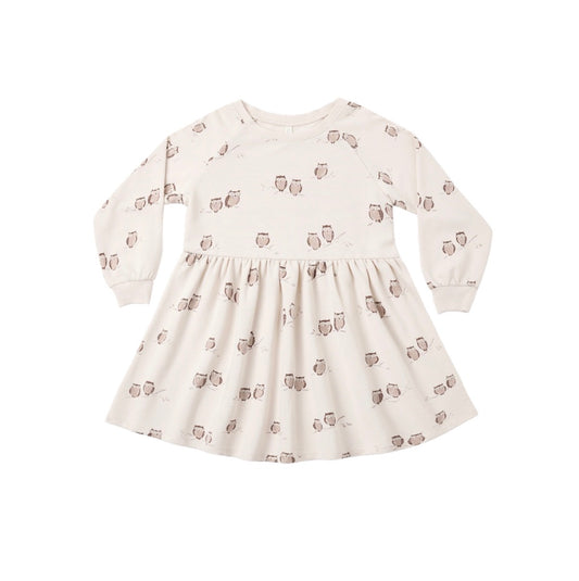 Rylee + Cru - Raglan Dress - Owls
