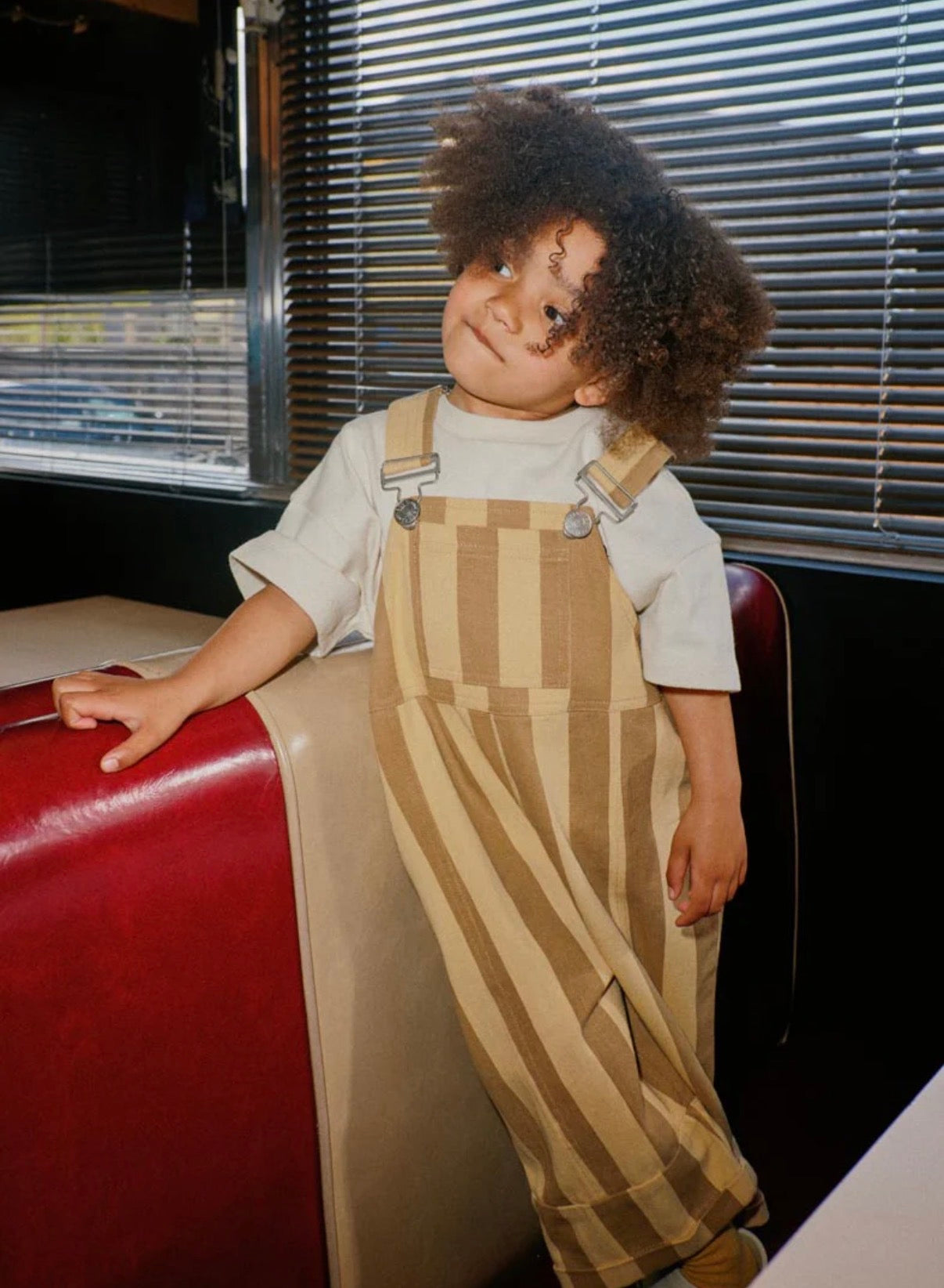 Claude & Co - Blythe Banoffee Stripe Dungaree