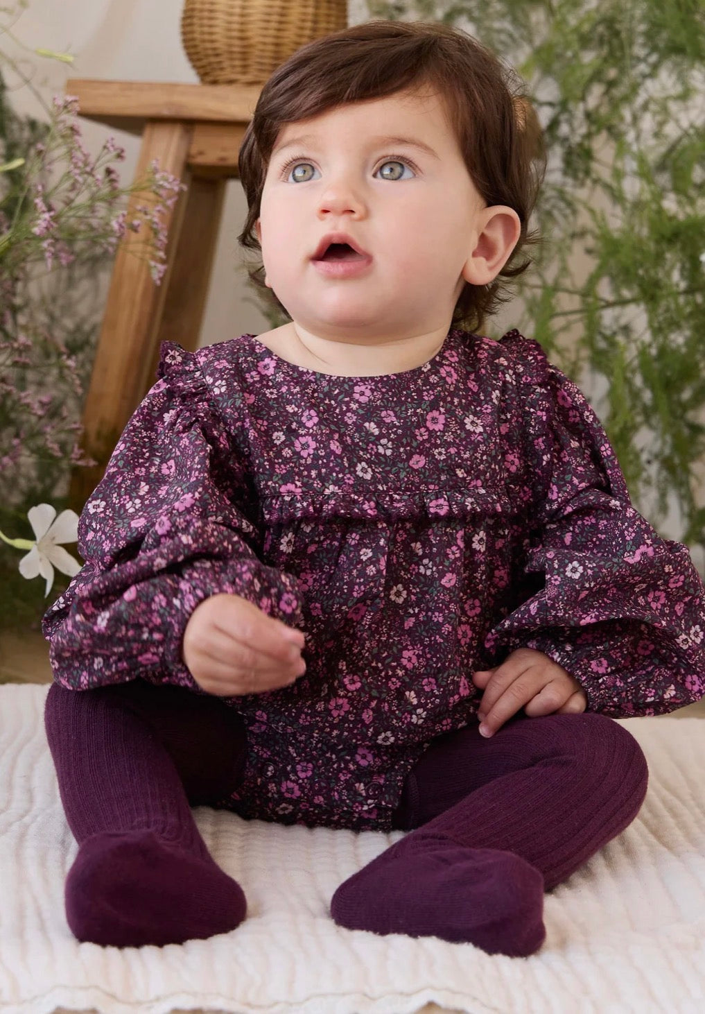 Jamie Kay - Organic Cotton Frances Playsuit - Flora Fig