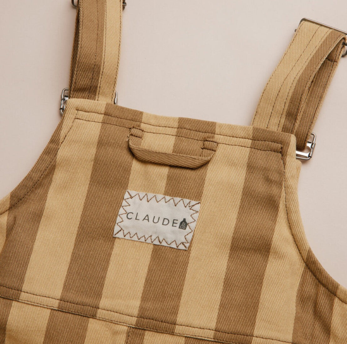 Claude & Co - Blythe Banoffee Stripe Dungaree