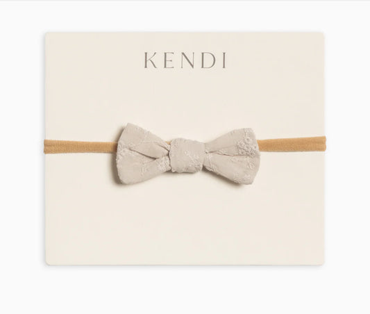 Colored Organics - Baby Eyelet Dainty Bow - Oat