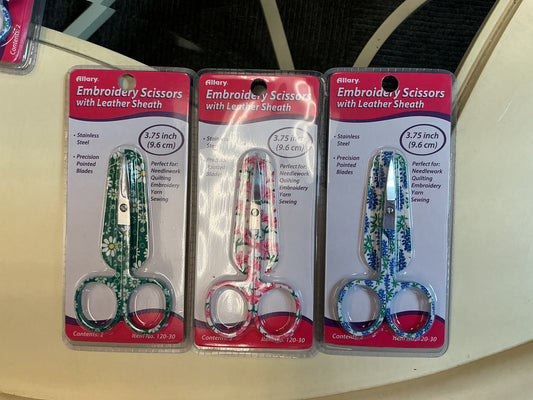 Allary Embroidery Scissors with Leather Sheath