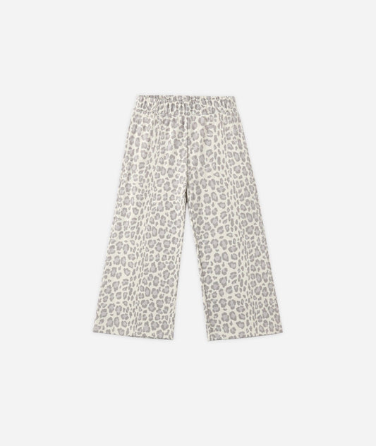 Rylee + Cru - Wide Leg Sweatpants  Blue Leopard