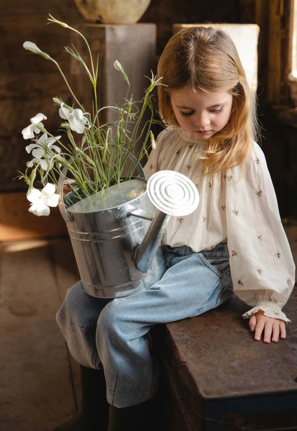 Jamie Kay - Organic Cotton Acacia Blouse - Rosebud Egret