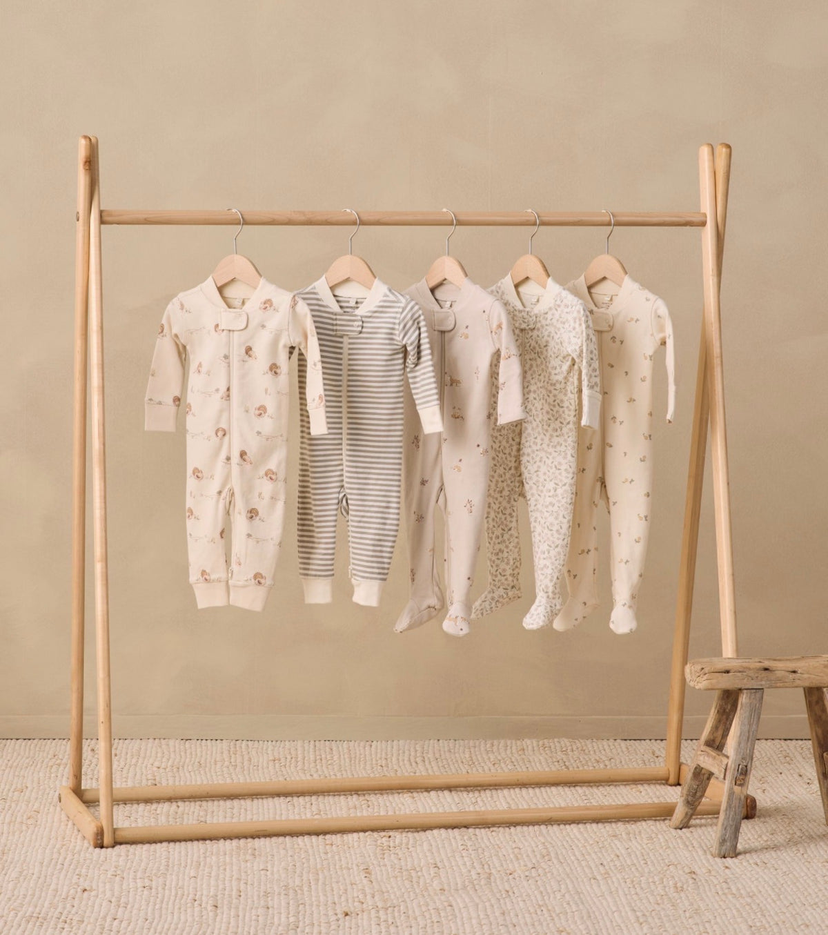 Quincy Mae - Zip Long Sleeve Sleeper Footie - Pears
