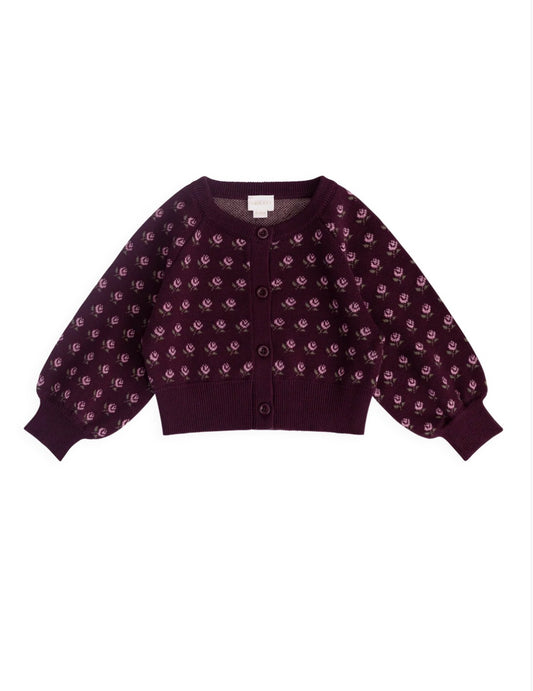 Jamie Kay - Evie Cardigan - Evie Jacquard Fig
