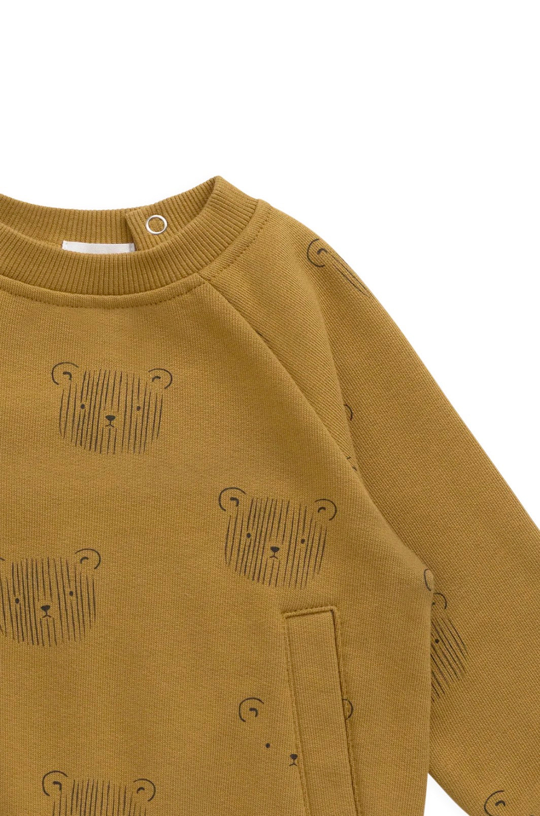 Jamie Kay - Organic Cotton Henry Sweatshirt - Buckwheat Teddy Face