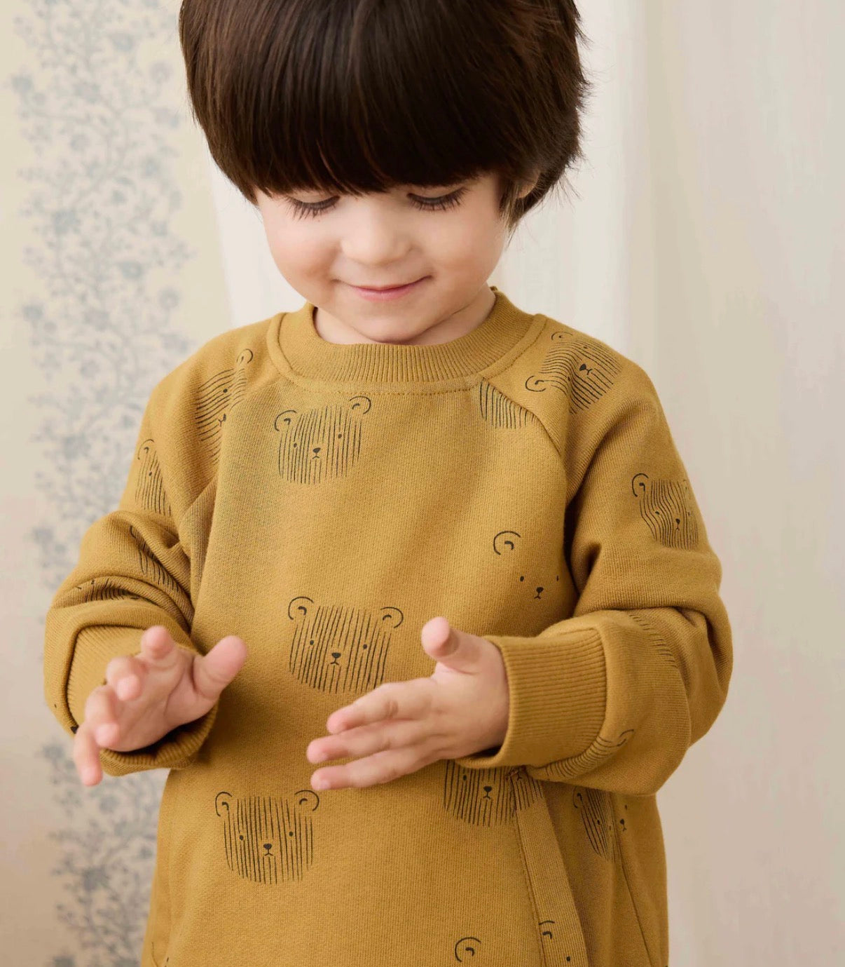 Jamie Kay - Organic Cotton Henry Sweatshirt - Buckwheat Teddy Face