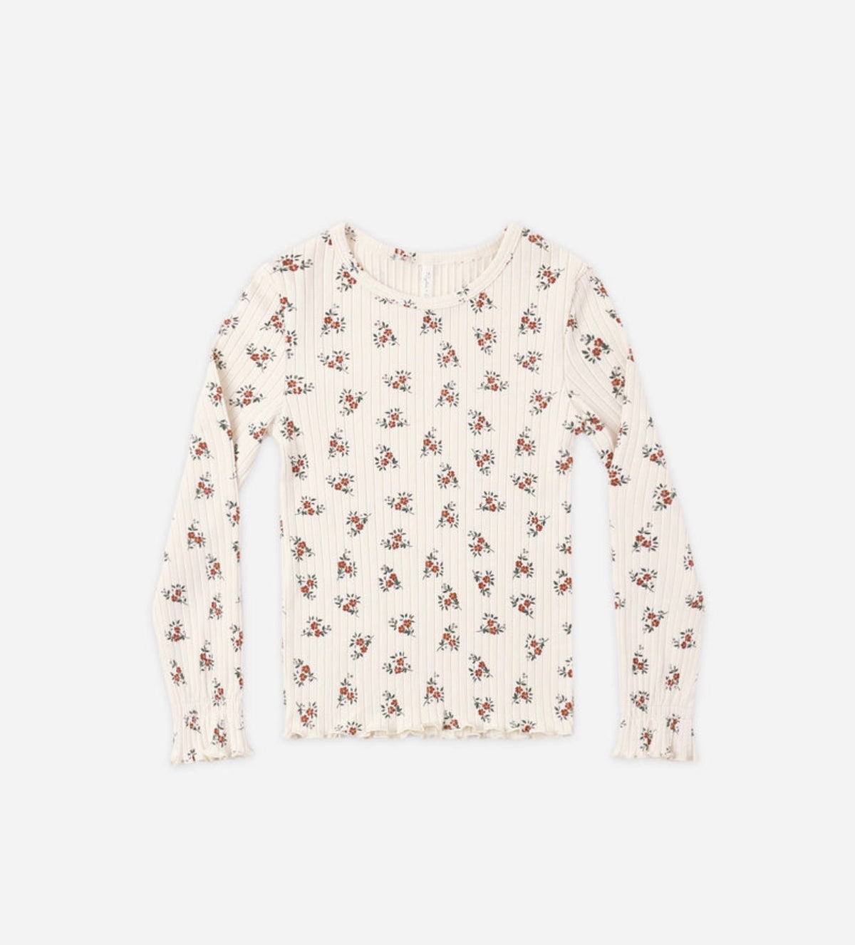 Rylee + Cru - Ribbed Long Sleeve Top - Ruby Bloom