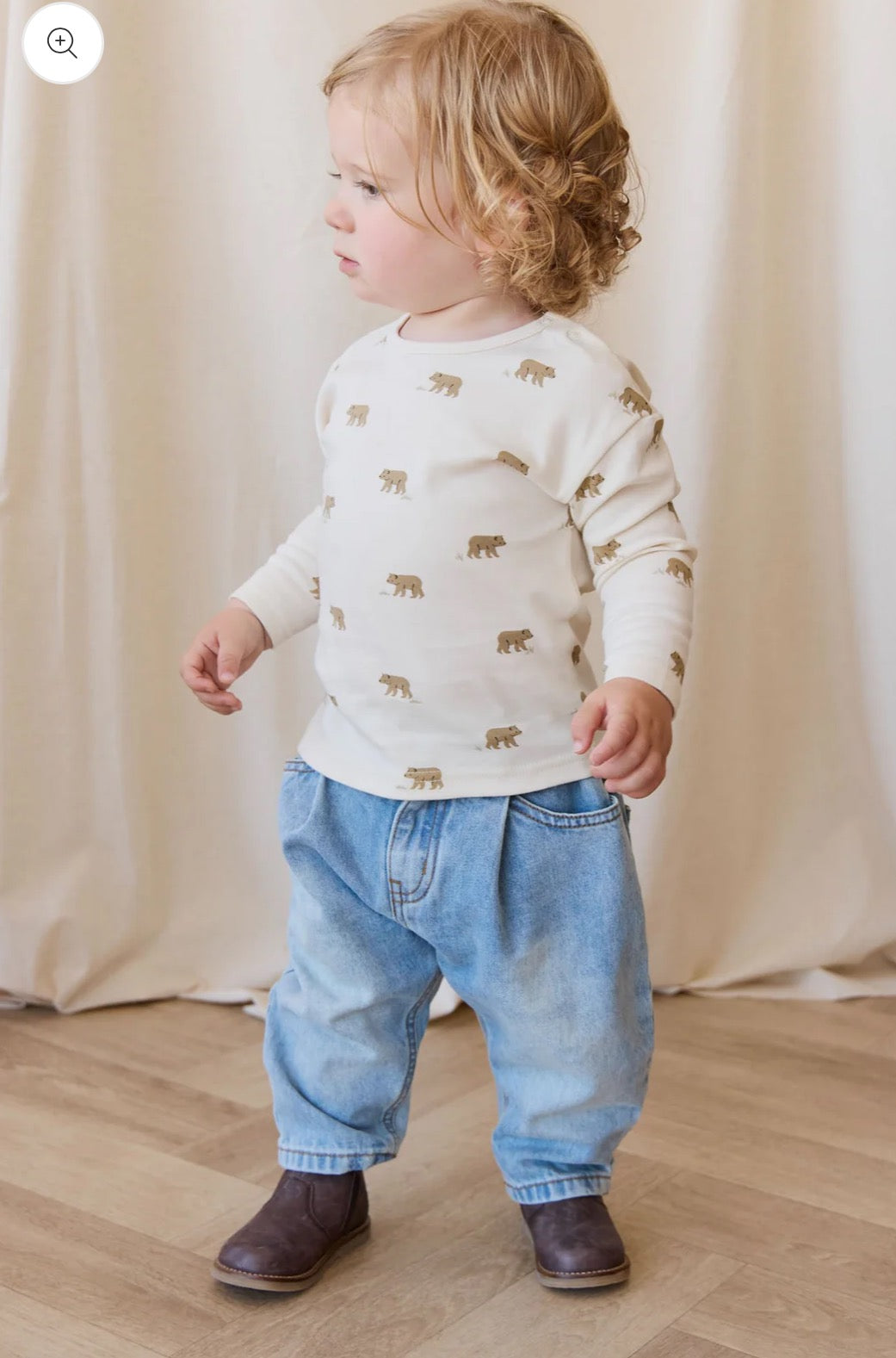 Jamie Kay Pima Cotton Arnold Long Sleeve Top - Cub Walk Samoyed