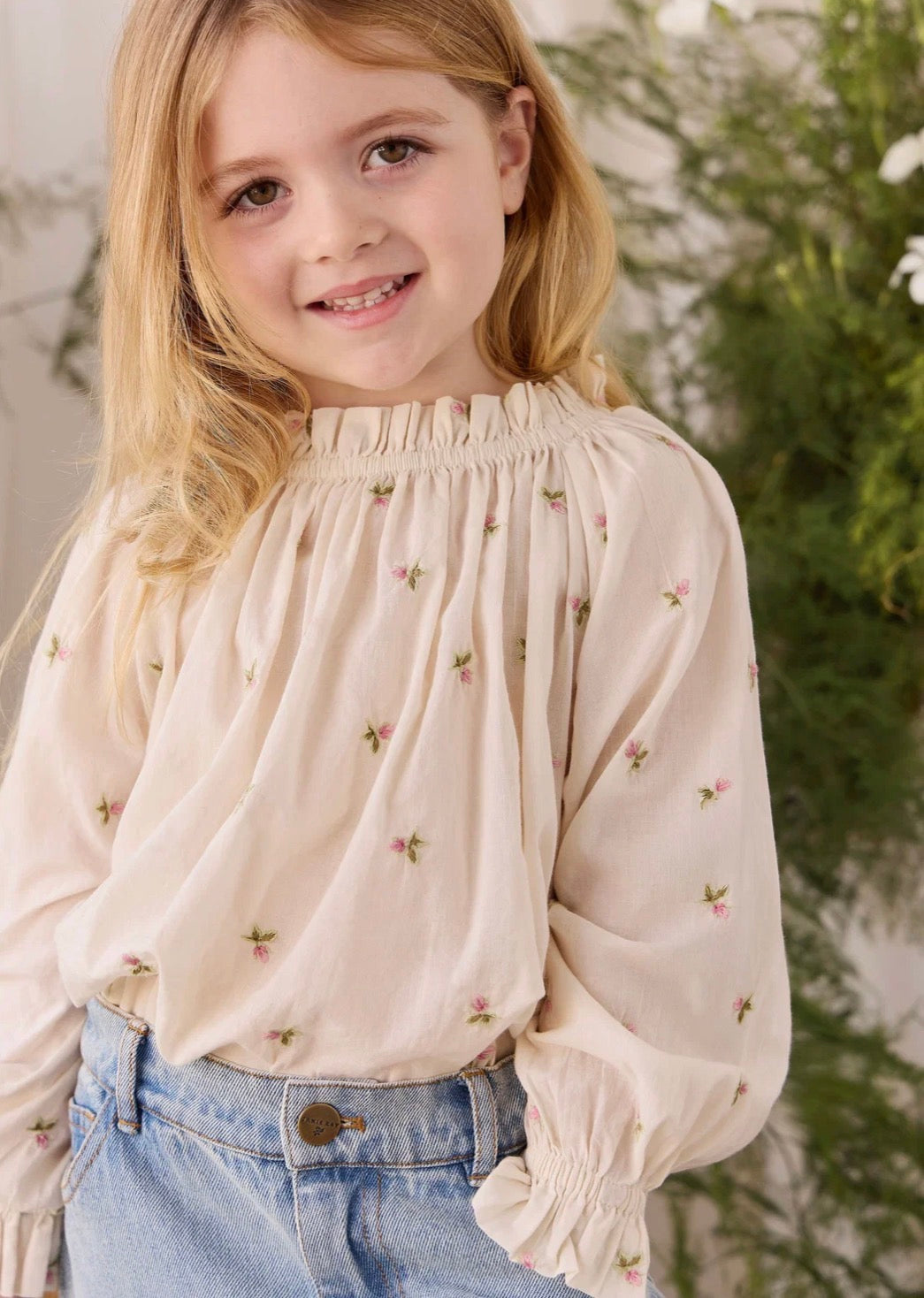 Jamie Kay - Organic Cotton Acacia Blouse - Rosebud Egret