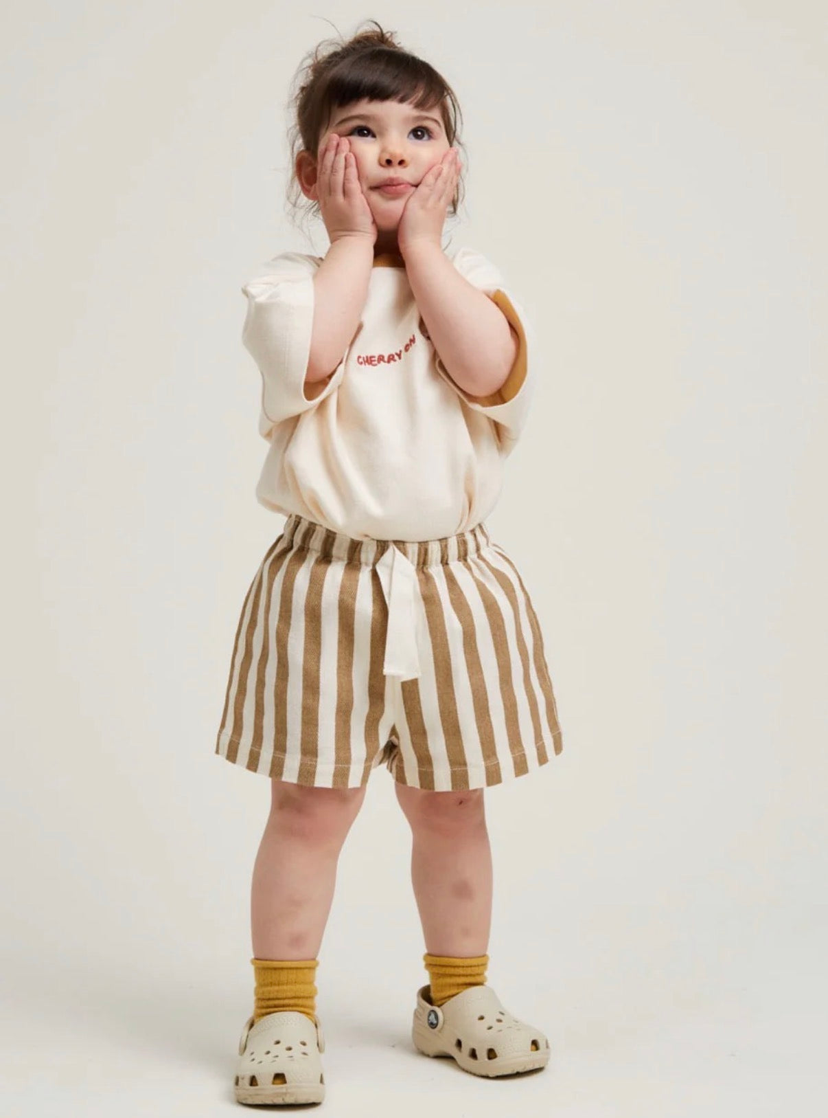 Claude & Co - Harper Hazelnut Stripe Short