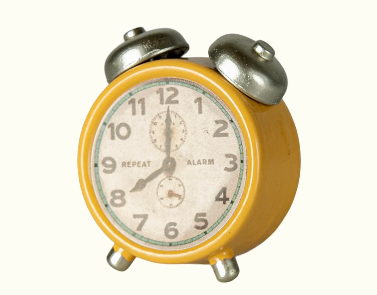 Maileg - Alarm Clock, Mouse - Yellow