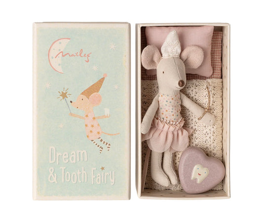 Maileg - Tooth Fairy Mouse, Little Sister in Matchbox