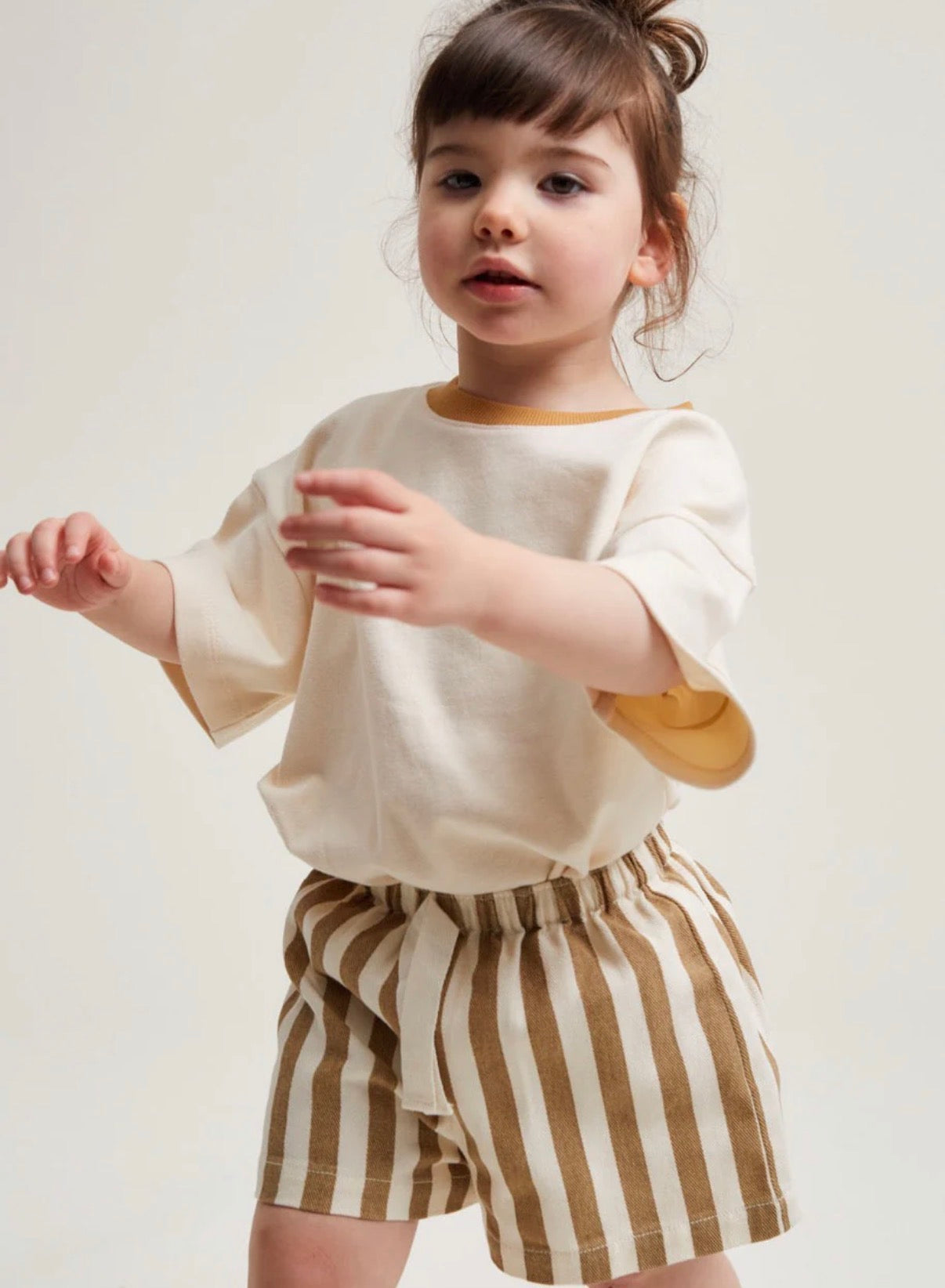 Claude & Co - Harper Hazelnut Stripe Short