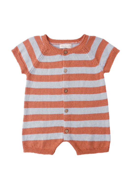 Rylee + Cru - Liam Knit Romper - Americana Stripe