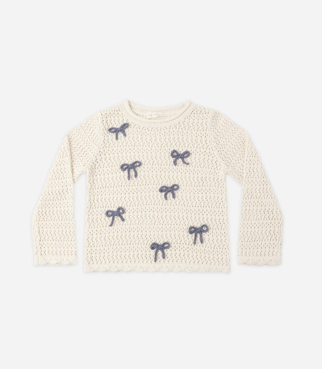 Rylee + Cru - Crochet Knit Pullover Bow