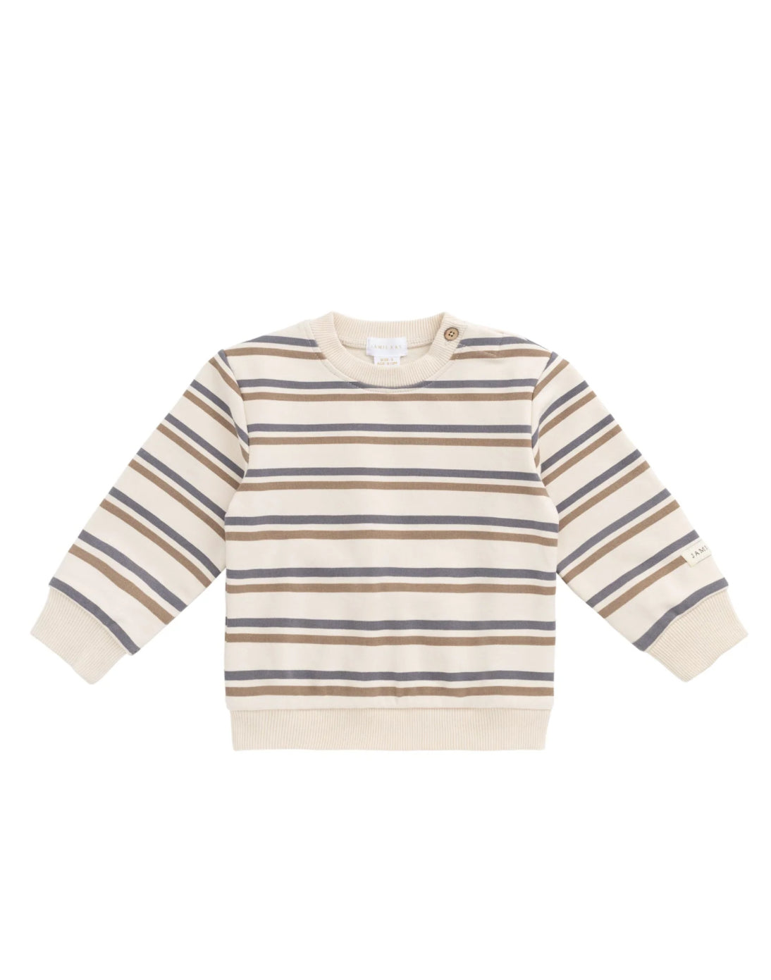 Jamie Kay - Organic Cotton Jalen Oversized Jumper -Raynor Stripe North Sea