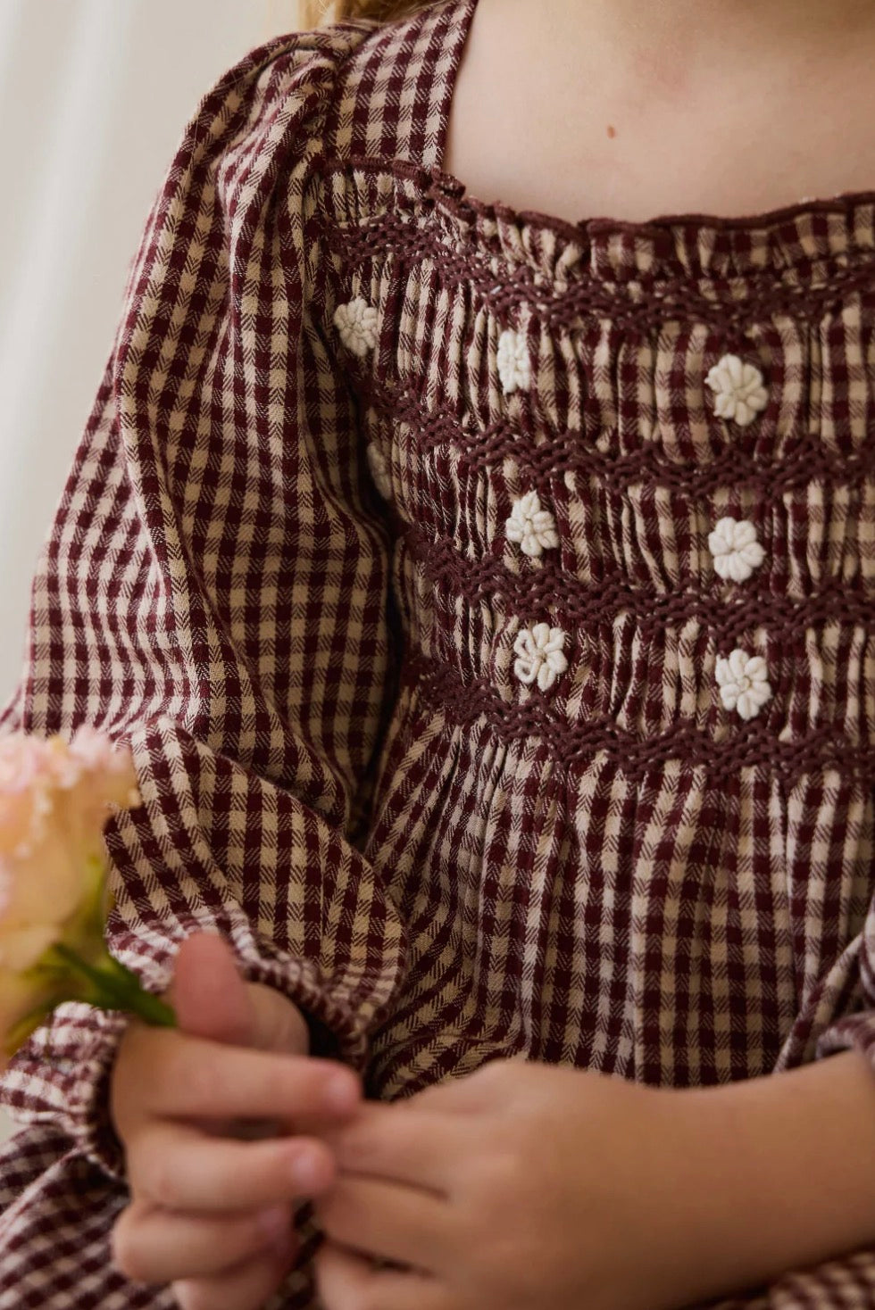 Jamie Kay - Organic Cotton Cecile Dress - Cinnamon Gingham