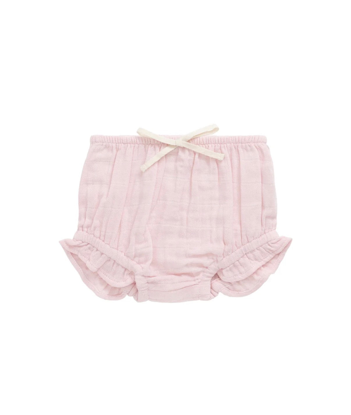 Jamie Kay - Organic Cotton Muslin Frill Bloomer - Poppy