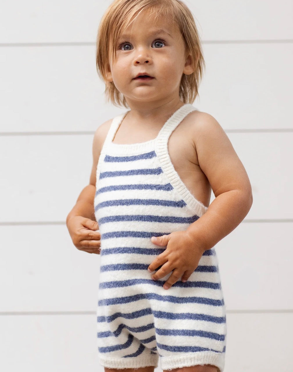 Rylee + Cru - Fisher Romper Maritime Stripe