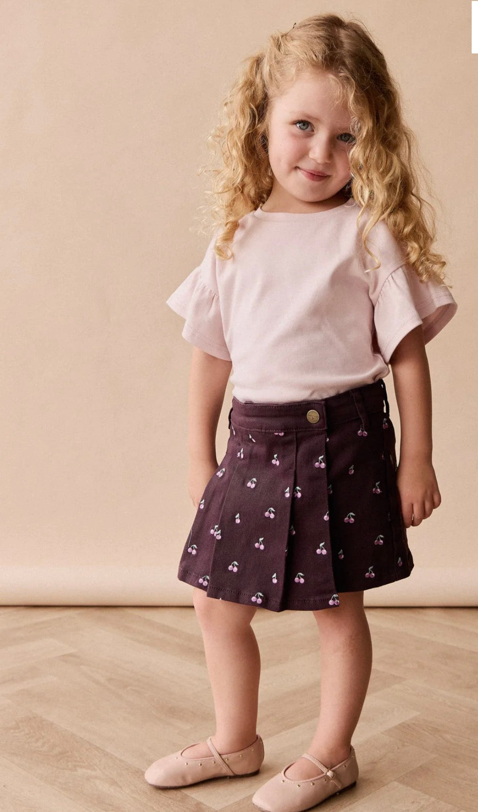 Jamie Kay - Chelsea Skirt - Cherry Love Plum Embroidery