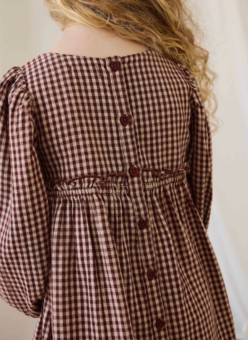 Jamie Kay - Organic Cotton Cecile Dress - Cinnamon Gingham