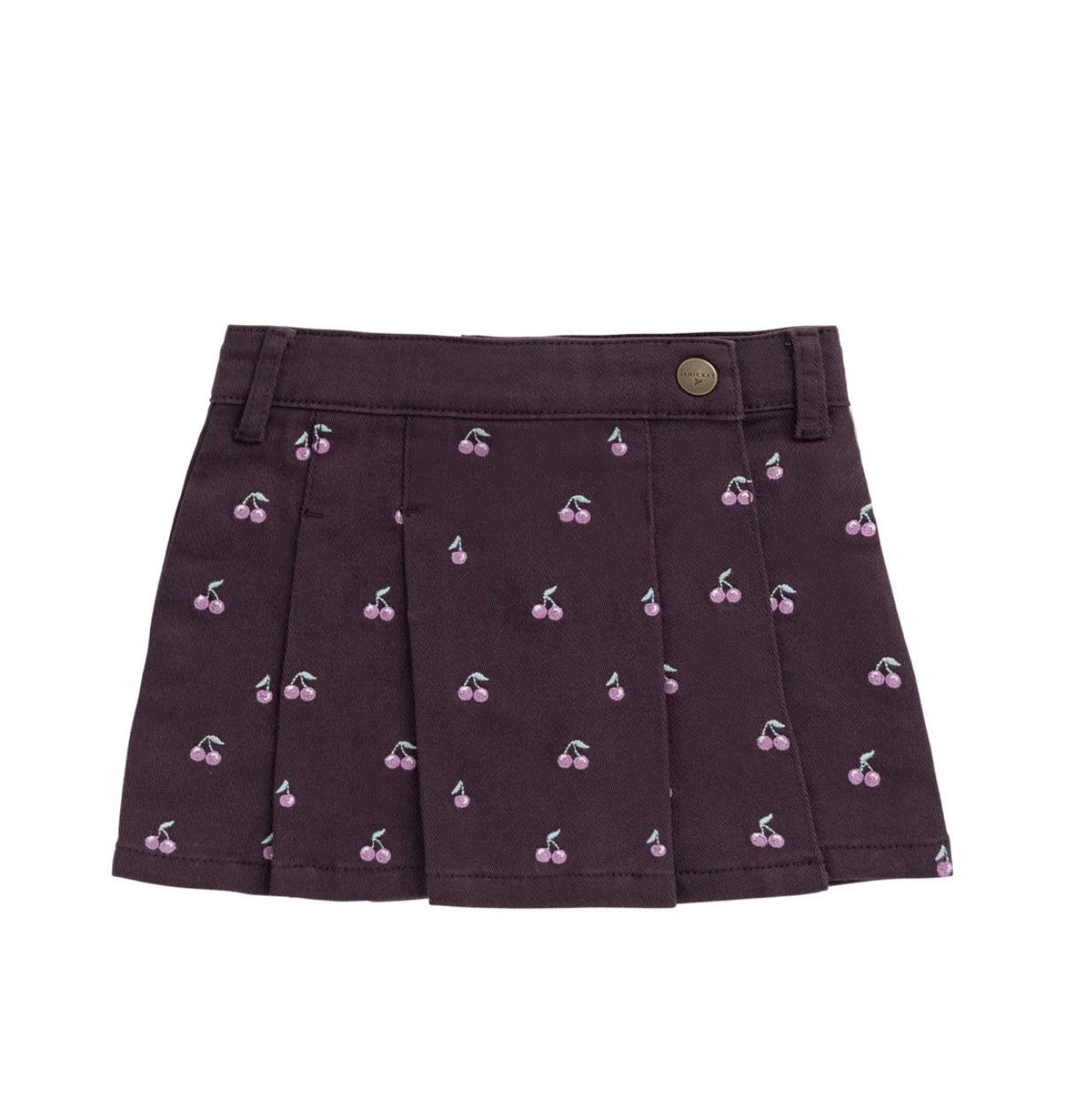 Jamie Kay - Chelsea Skirt - Cherry Love Plum Embroidery