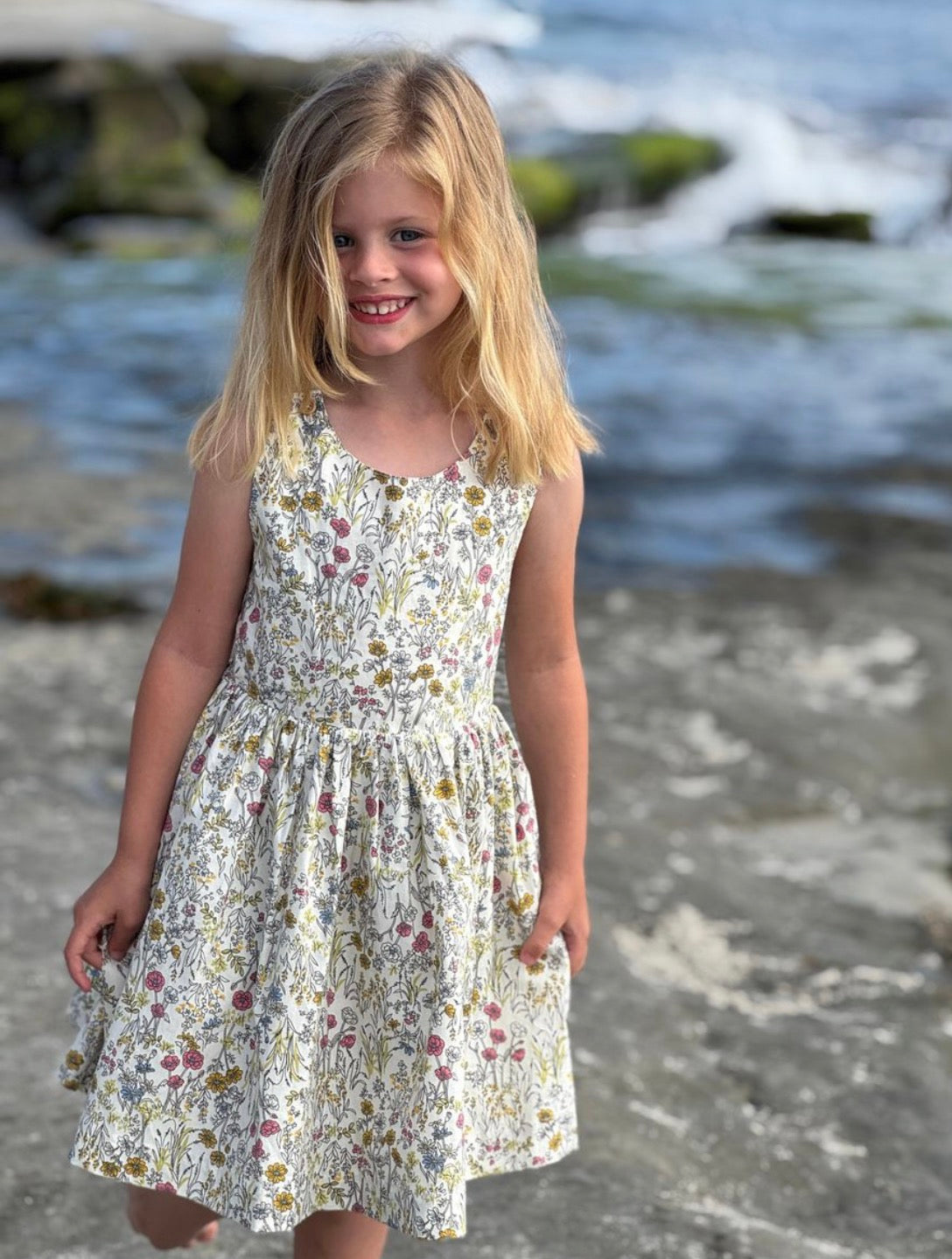 Vignette - Tilly Dress - Yellow Meadow Floral